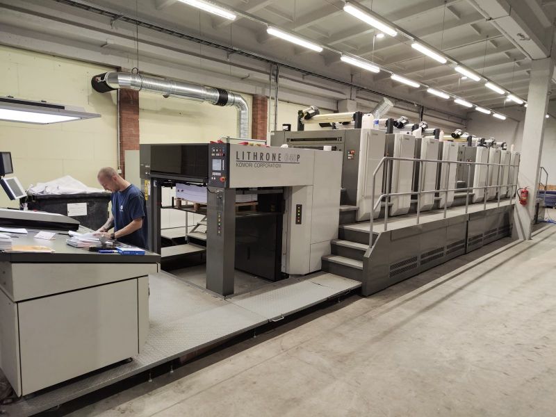 Installation of Komori Lithrone GL-840P+HUV