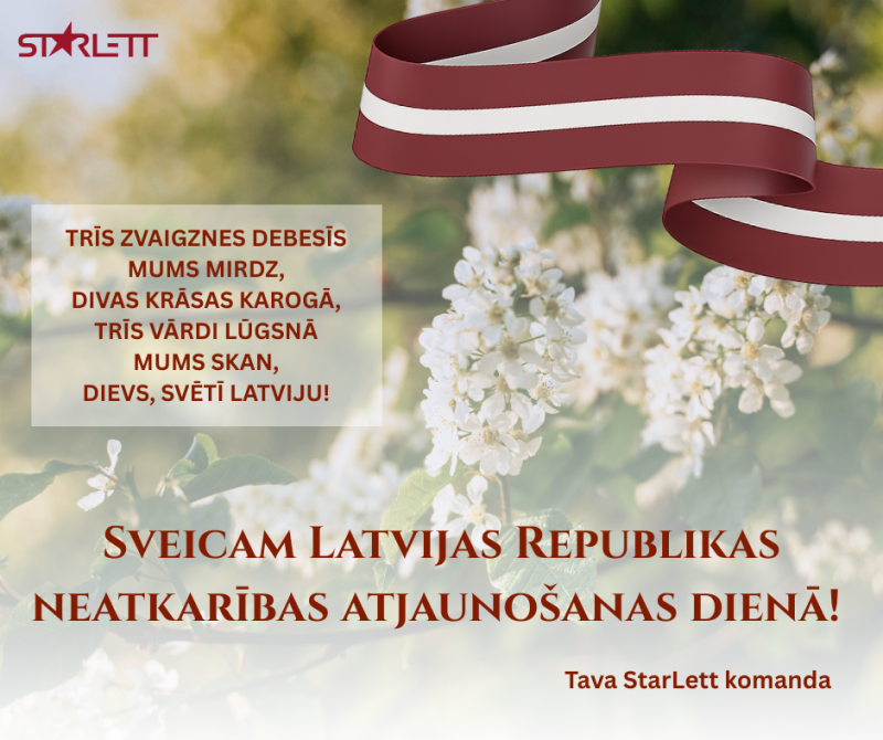 Sveicam Latvijas Republikas neatkarības atjaunošanas dienā!
