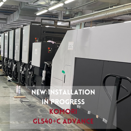 NEW INSTALLATION IN PROGRESS - KOMORI GL540+C ADVANCE