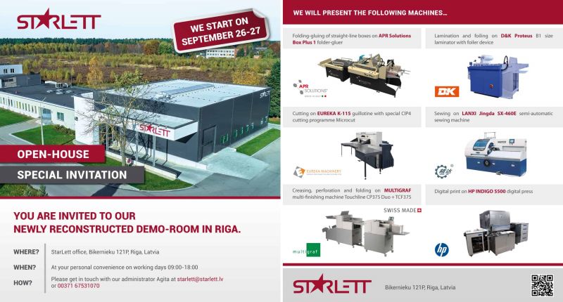 Starlett Open House event on September 26-27 in Riga