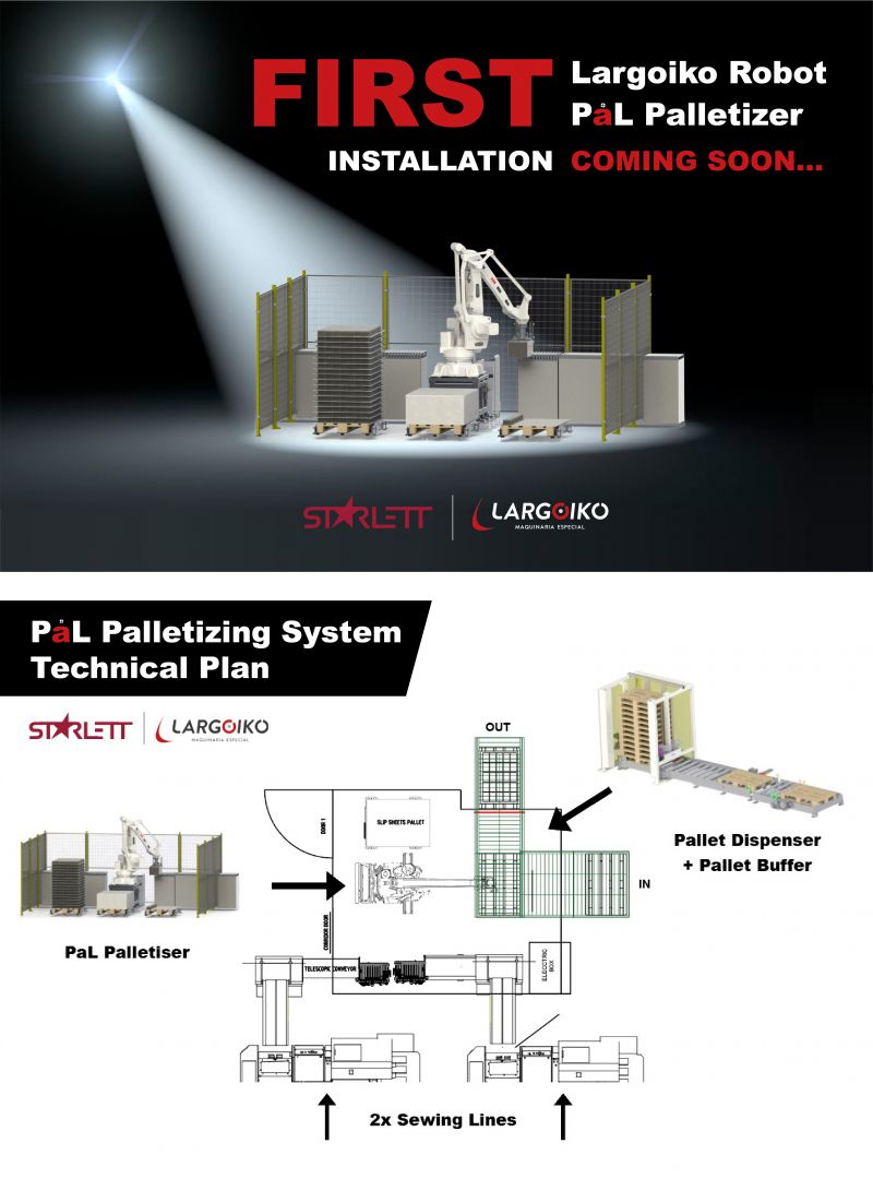 FIRST ROBOT PALLETIZER  INSTALLATION COMING SOON!