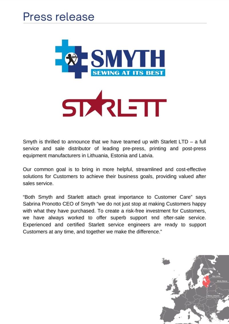 STARLETT PARTNERS UP WITH SMYTH