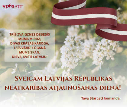 Sveicam Latvijas Republikas neatkarības atjaunošanas dienā!