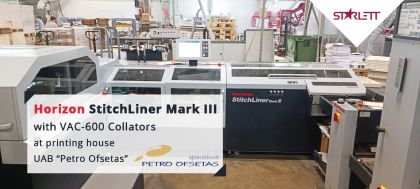 NEW INSTALLATION - Horizon StichLiner Mark III with VAC-600 collators