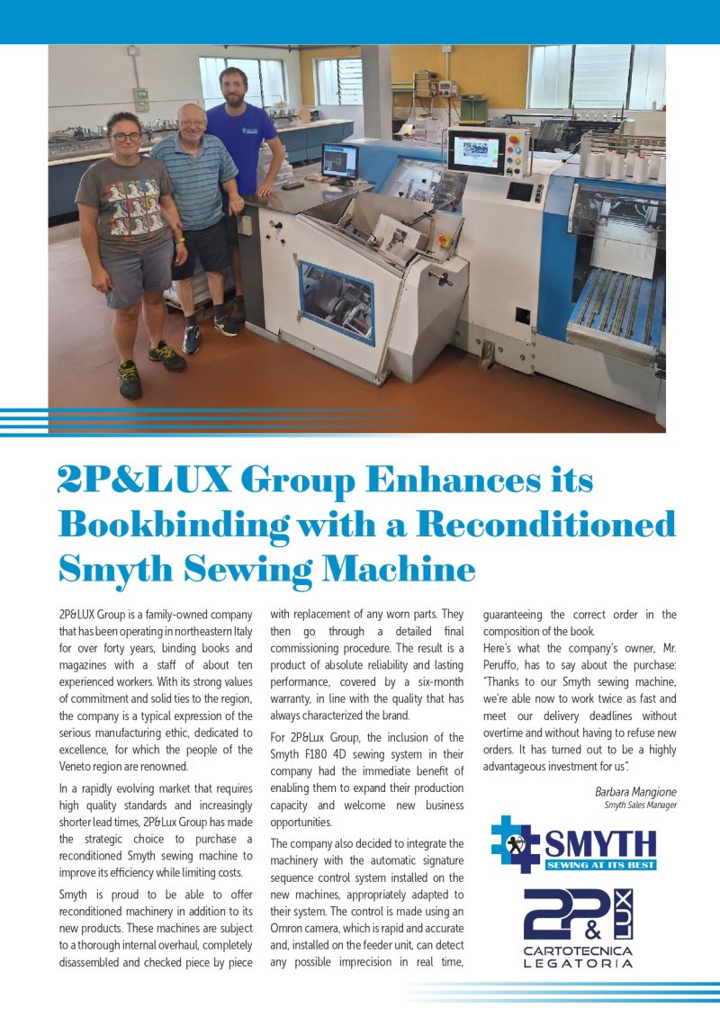 Advantages of refurbished SMYTH automatic sewing machine.