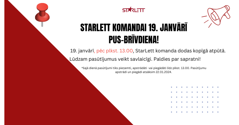 VEIC PASŪTĪJUMUS LAICĪGI!