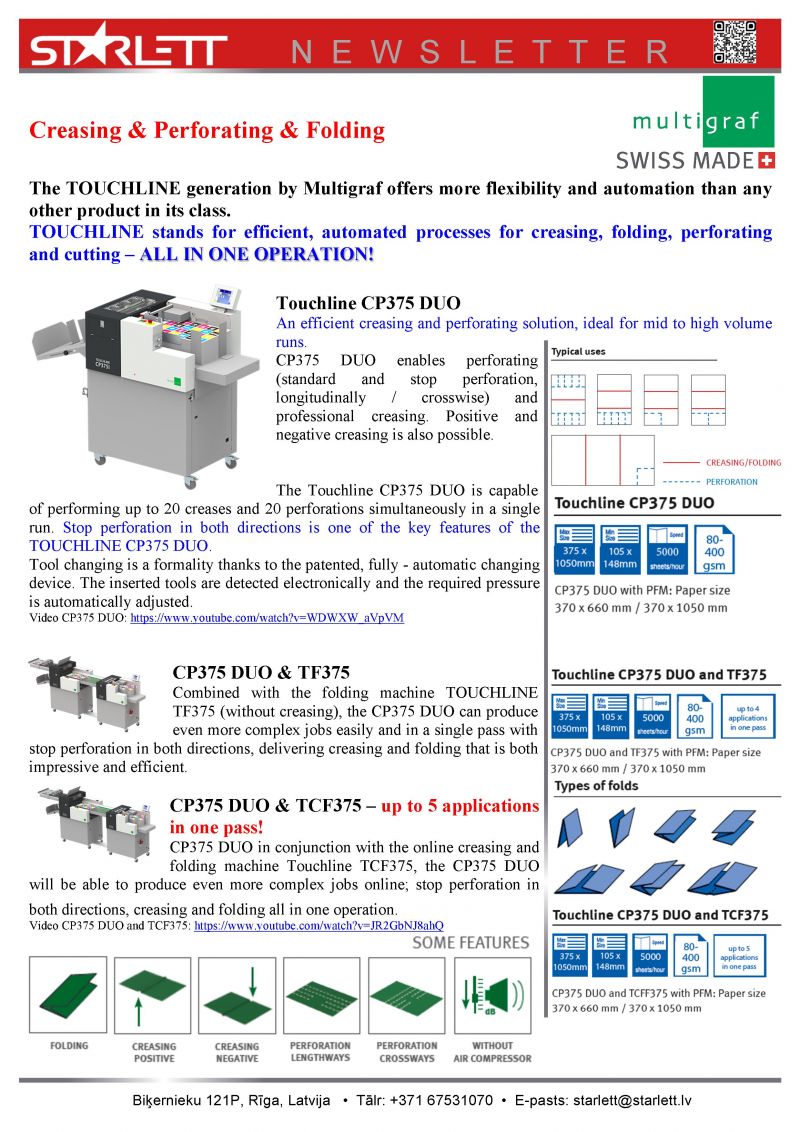 Creasing & Perforating & Folding