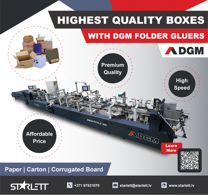 HIGHEST QUALITY BOXES WITH DGM FOLDER GLUERS
