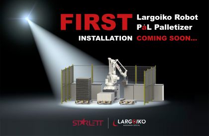 FIRST ROBOT PALLETIZER  INSTALLATION COMING SOON!