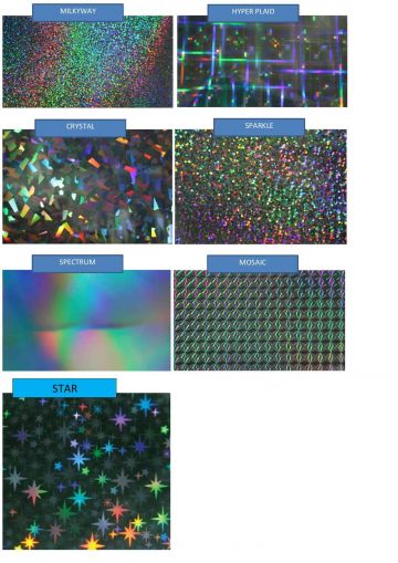 Thermal and wet holographic lamination films